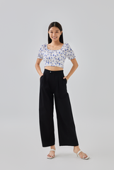 Alessa Wide Leg Pants in Black