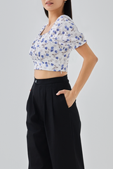 Alessa Wide Leg Pants in Black
