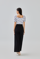 Alessa Wide Leg Pants in Black