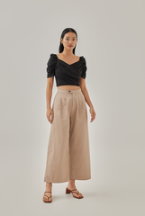 Alessa Wide Leg Pants in Truffle
