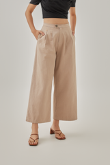 Alessa Wide Leg Pants in Truffle