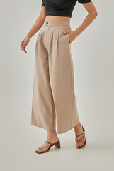 Alessa Wide Leg Pants in Truffle