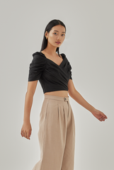 Alessa Wide Leg Pants in Truffle