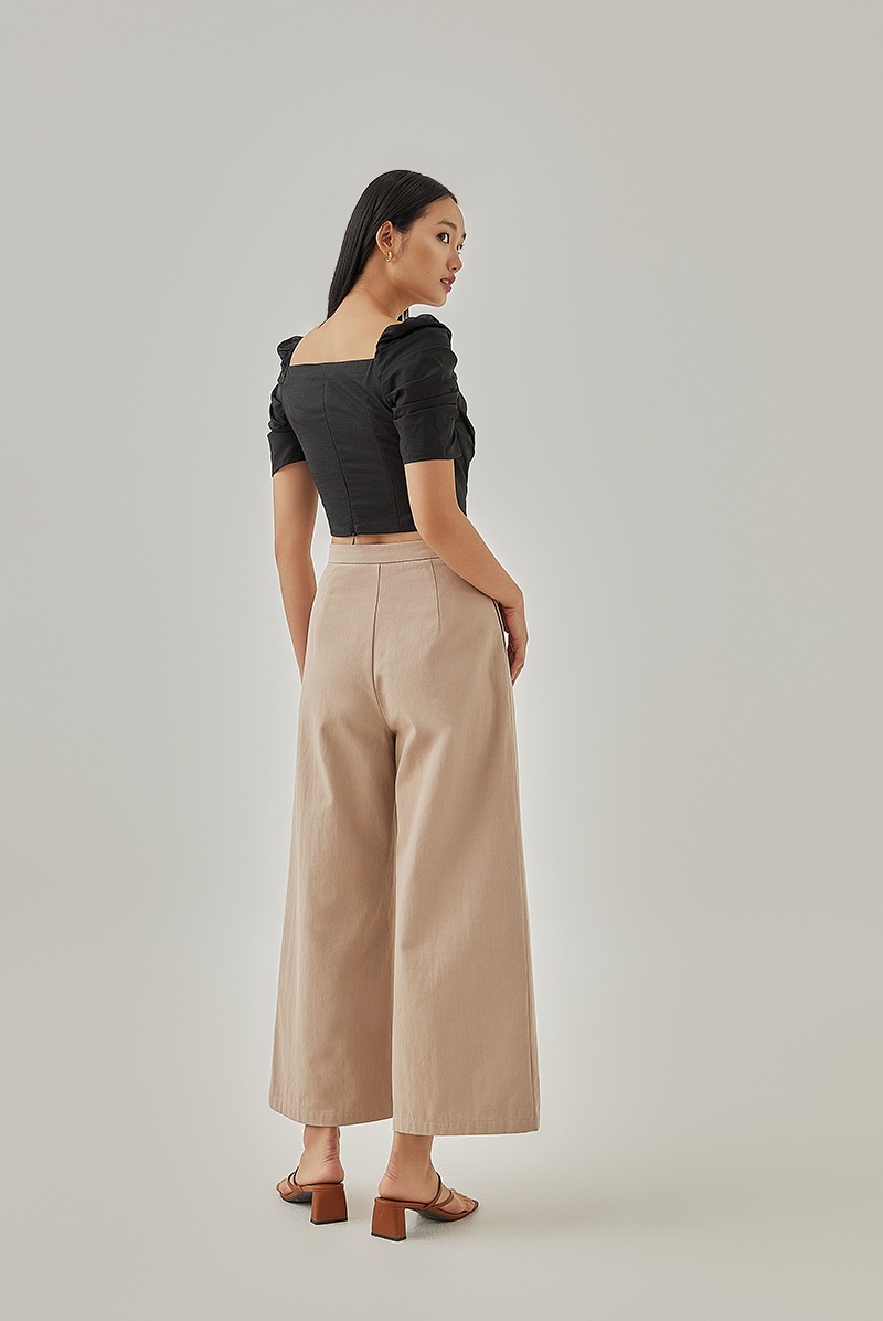 Alessa Wide Leg Pants in Truffle