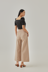 Alessa Wide Leg Pants in Truffle