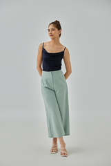 Charlena Bandless Waist Cropped Pants