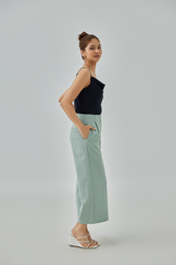 Charlena Bandless Waist Cropped Pants