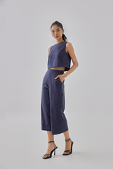 Tracey Cropped Pants in Dark Blue 