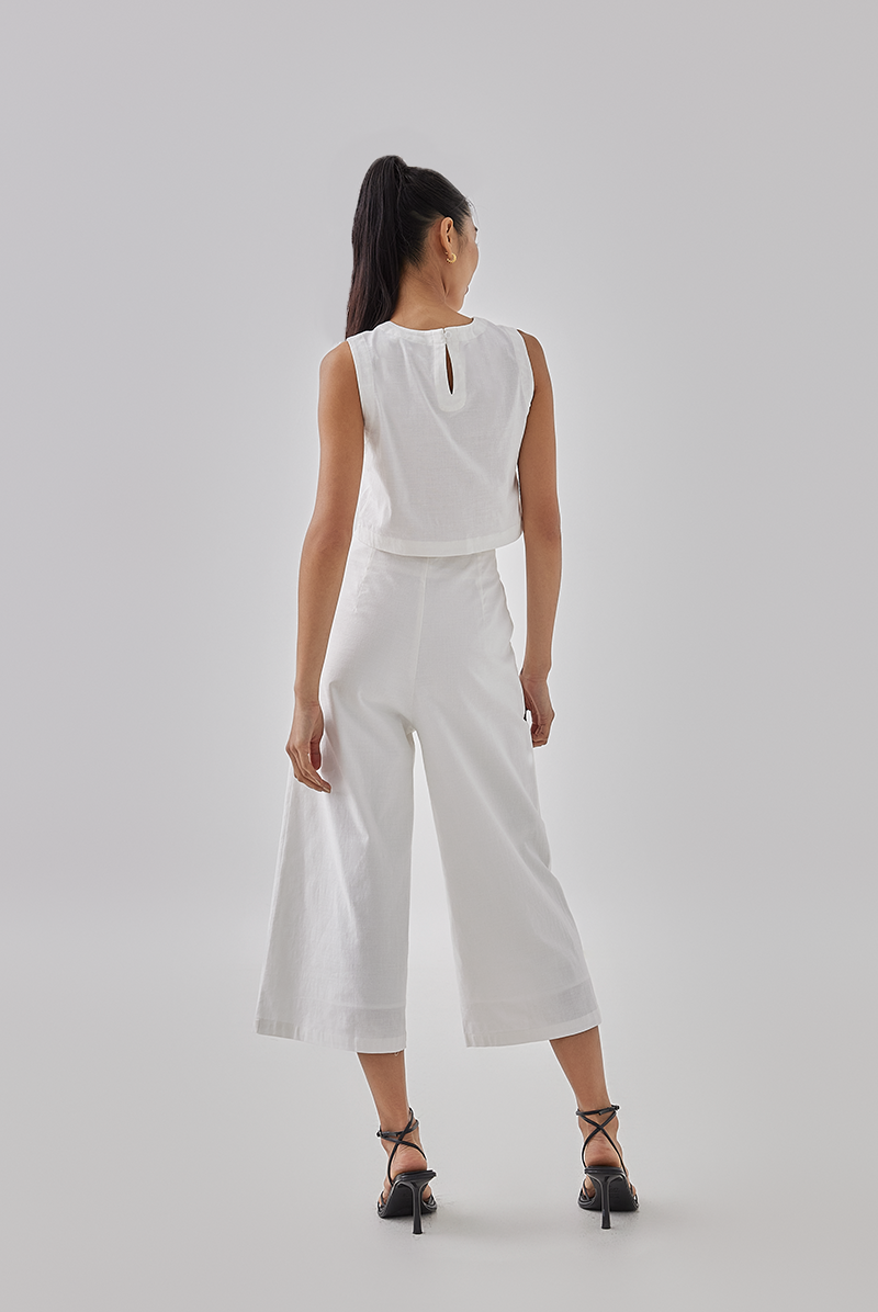 Tracey Cropped Pants in white