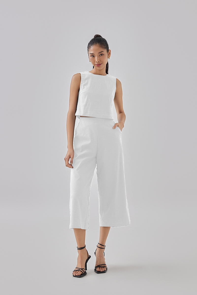 Tracey Cropped Pants in white