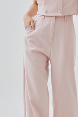 Camilla High Waisted Wide Leg Pants in Blush