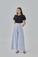 Fizah Striped Wide Leg Pants in Baby Blue 