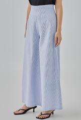 Fizah Striped Wide Leg Pants in Baby Blue 