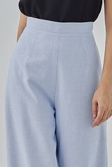 Fizah Striped Wide Leg Pants in Baby Blue 