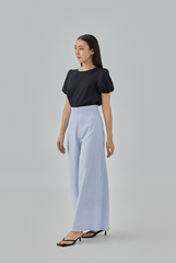 Fizah Striped Wide Leg Pants in Baby Blue 