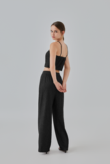Eve Elastic Waist Pants in Black