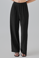Eve Elastic Waist Pants in Black