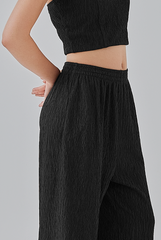 Eve Elastic Waist Pants in Black