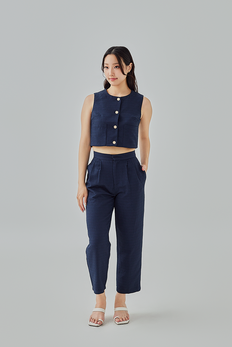 Remy Textured Straight Leg Pants