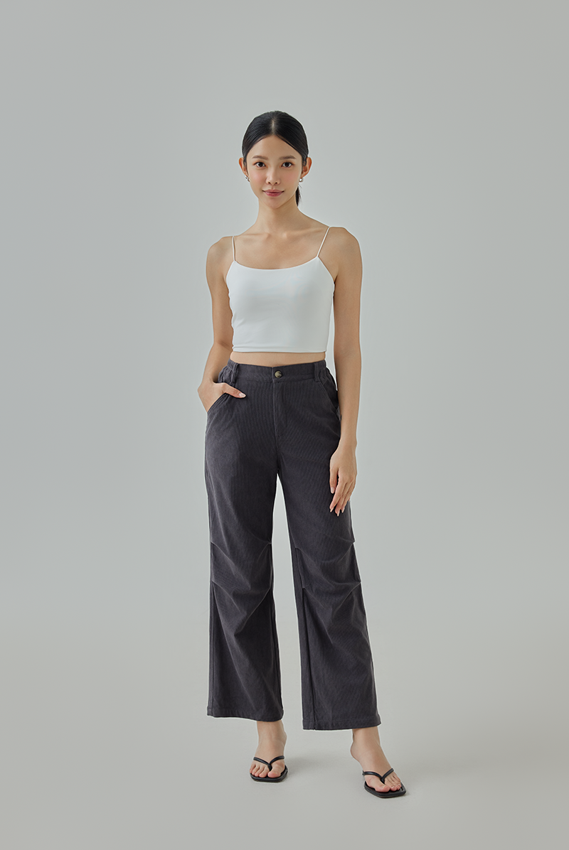 Rhea Corduroy Wide-Leg Pants