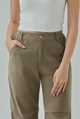 Rhea Corduroy Wide-Leg Pants