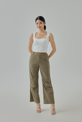 Rhea Corduroy Wide-Leg Pants
