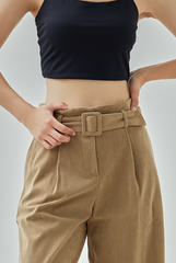 Andreana Corduroy Cropped Pants