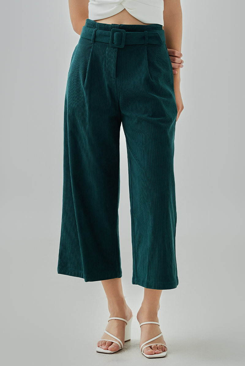 Andreana Corduroy Cropped Pants