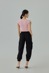 Carly Cropped Cargo Jogger Pants