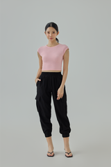 Carly Cropped Cargo Jogger Pants