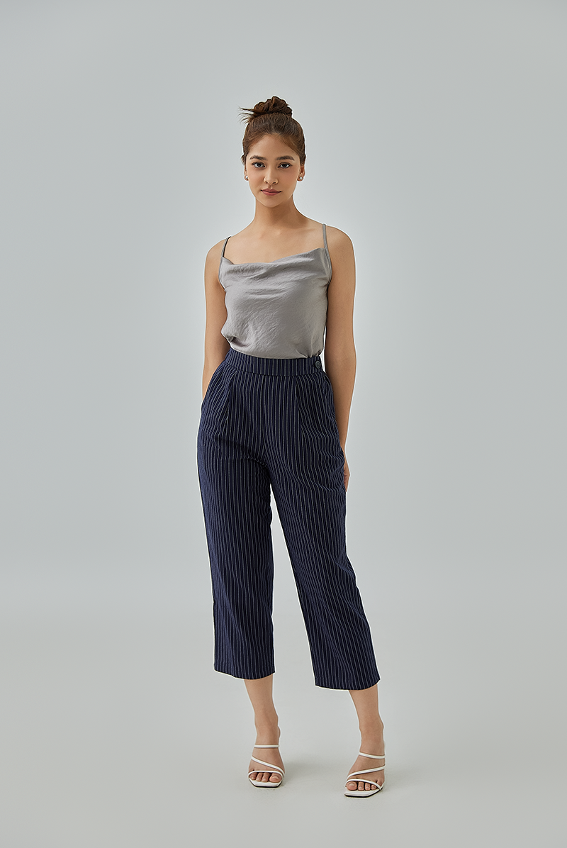 Qara Striped Cropped Pants