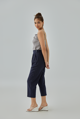 Qara Striped Cropped Pants