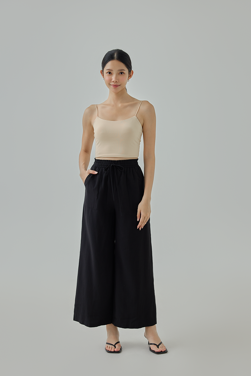 Elane Wide-Leg Drawstring Pants