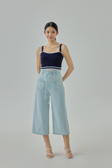 Tricia Denim Cropped Pants