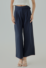Myra Wrap-Tie Wide-Leg Pants