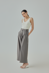 Myra Wrap-Tie Wide-Leg Pants