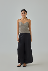 Zel Satin Wide Leg Pants