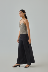 Zel Satin Wide Leg Pants