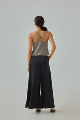 Zel Satin Wide Leg Pants