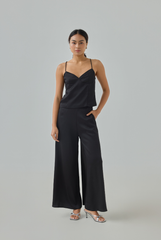 Zel Satin Wide Leg Pants