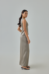 Zel Satin Wide Leg Pants