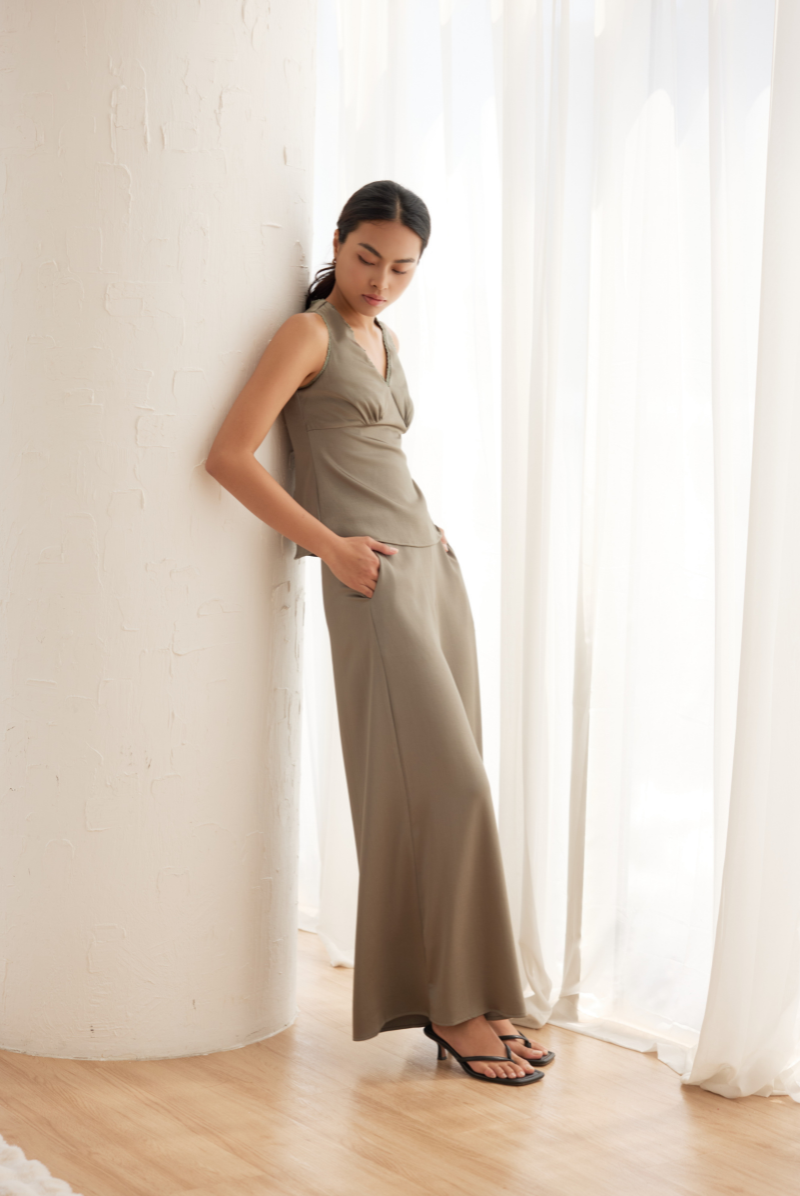 Zel Satin Wide Leg Pants