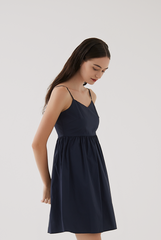 Ashling Sweetheart Romper in Navy Blue