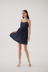 Ashling Sweetheart Romper in Navy Blue