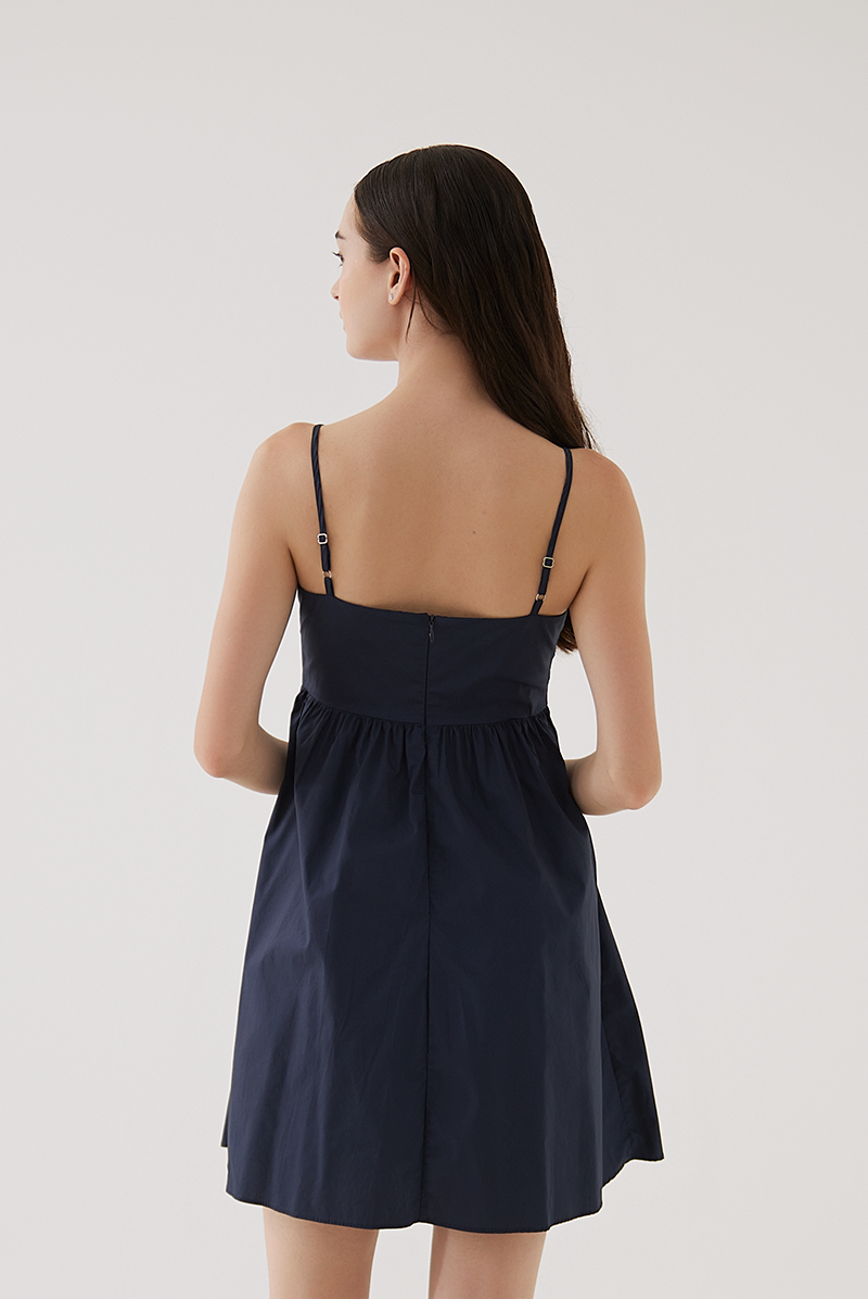 Ashling Sweetheart Romper in Navy Blue