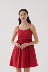 Ashling Sweetheart Romper in Cherry