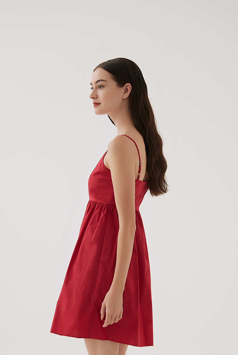 Ashling Sweetheart Romper in Cherry