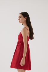 Ashling Sweetheart Romper in Cherry