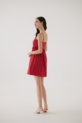 Ashling Sweetheart Romper in Cherry