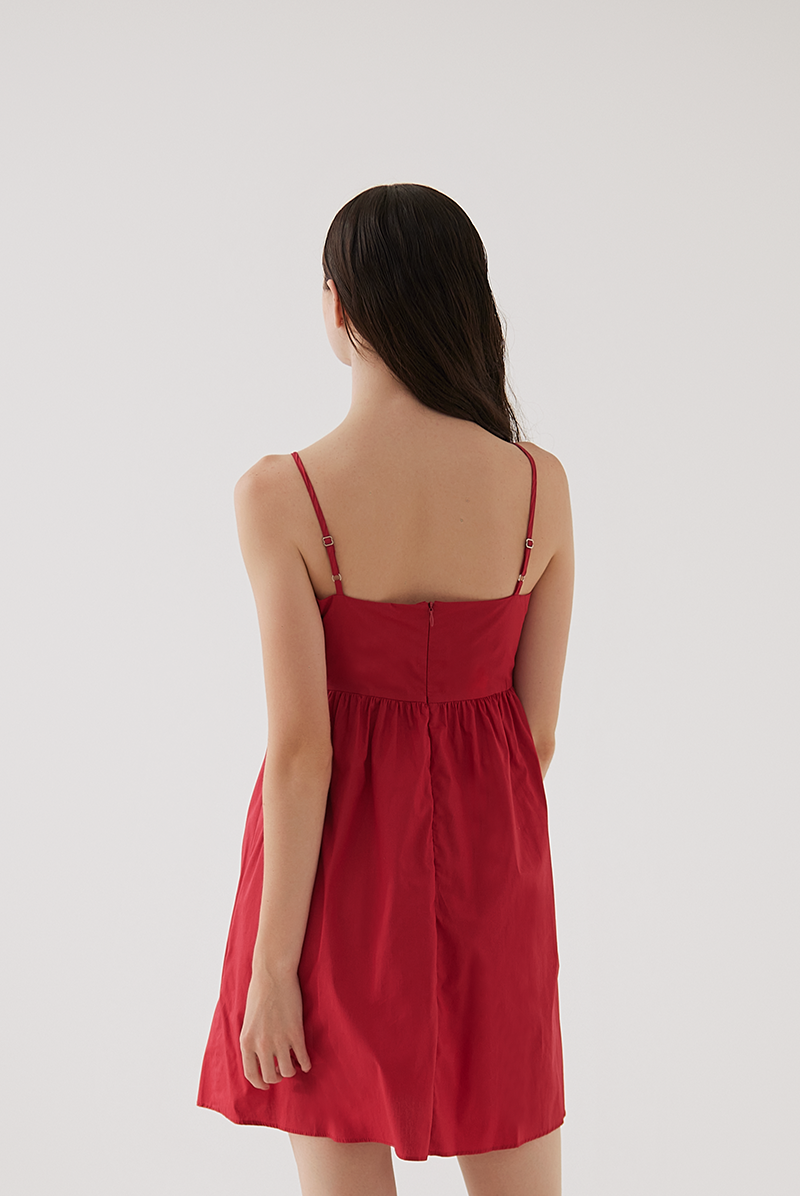Ashling Sweetheart Romper in Cherry